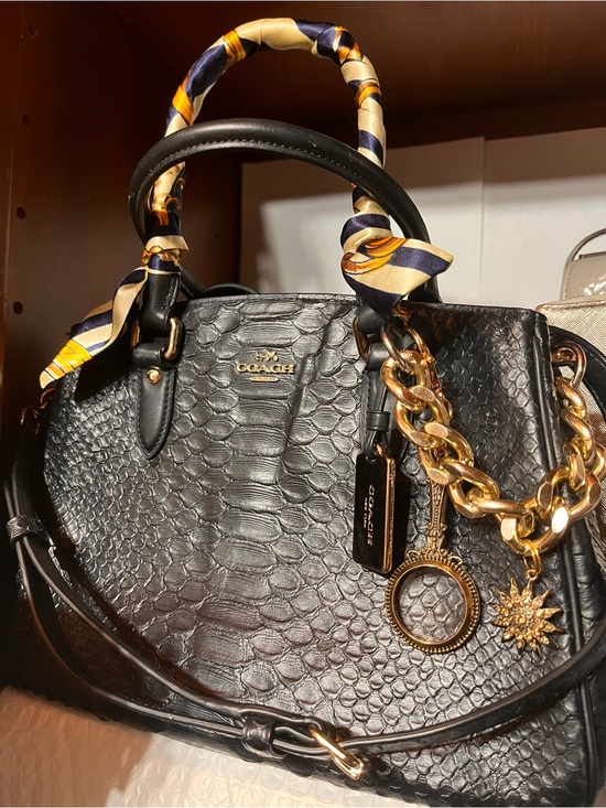 Coach Handbags - Coach Embossed Leather Satchel